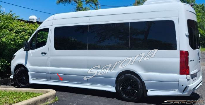 Custom Mercedes Sprinter  Long Wheel Base Side Skirts (2019 - 2025) - $980.00 (Part #MB-075-SS)